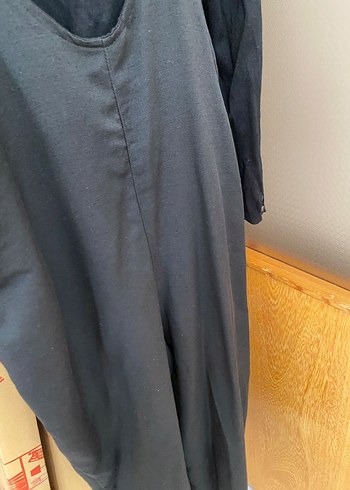 xl Beden siyah Renk Siyah, Askılı, Midi Boy Kadın Tulum