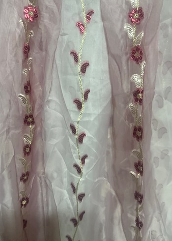 Nakışlı Pembe Bohem Perde .4 metre en ,2metre boy - Görsel 3
