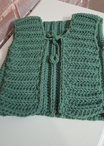 Kız Çocuk Bohem Örgü Yelek - Görsel 2