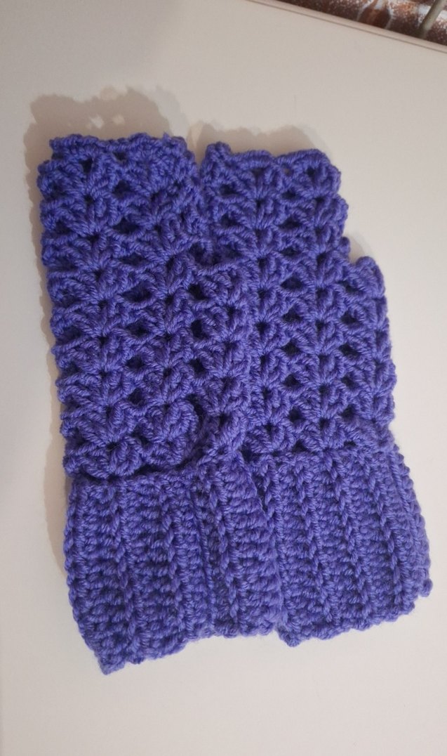 Mor Örgü Kadın Eldiven - Görsel 3