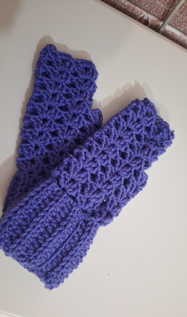 Mor Örgü Kadın Eldiven - Görsel 4