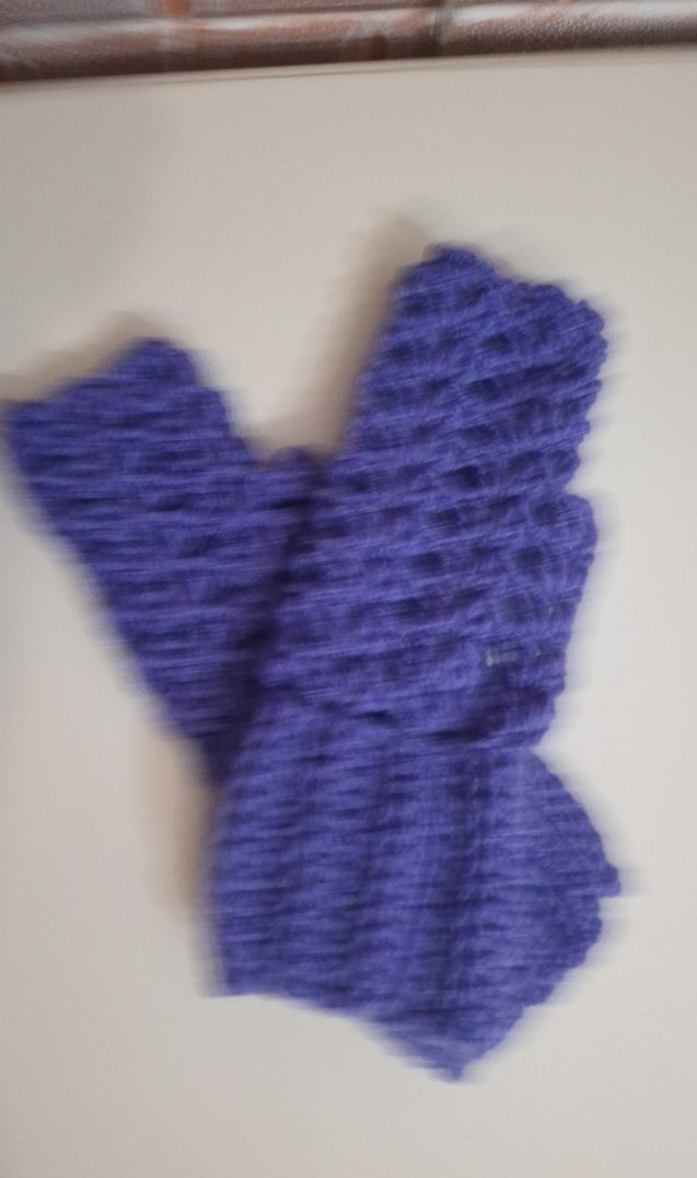 Mor Örgü Kadın Eldiven - Görsel 2