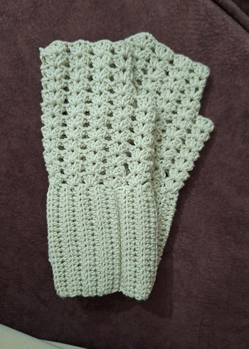 Bej Örgü Kadın Eldiven - Görsel 3