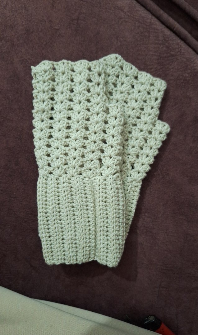 Bej Örgü Kadın Eldiven - Görsel 3