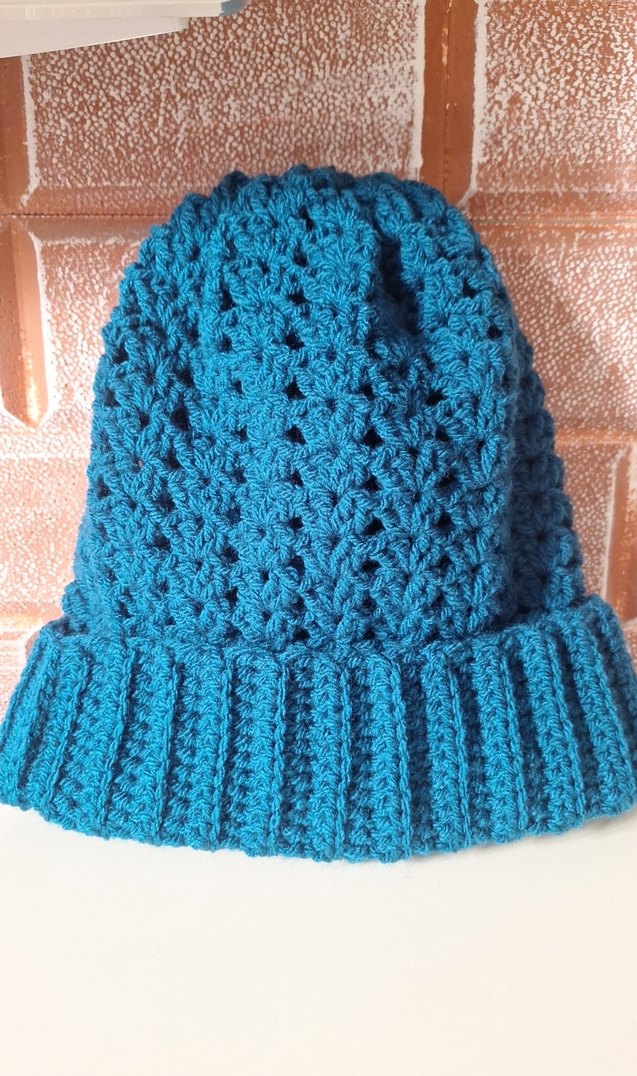 Kadın Örgü Mavi Bohem Bere - Görsel 3