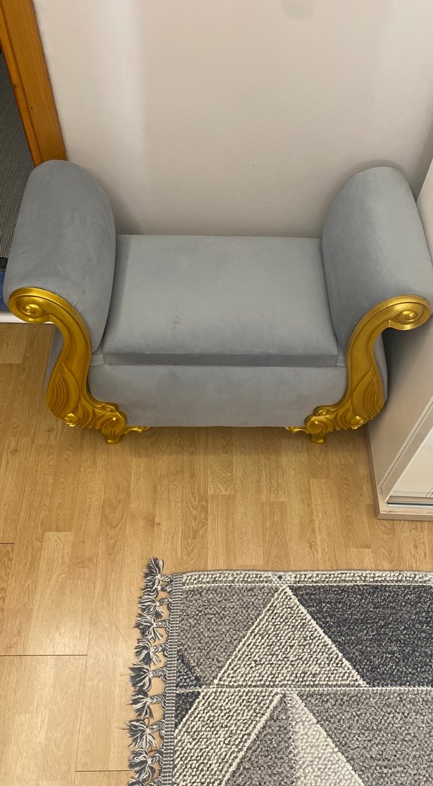 Altın Detaylı Gri Çocuk Koltuğu - Görsel 3