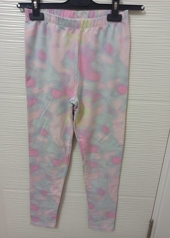 Kız Çocuk Pastel Batik Desenli Tayt - Görsel 2