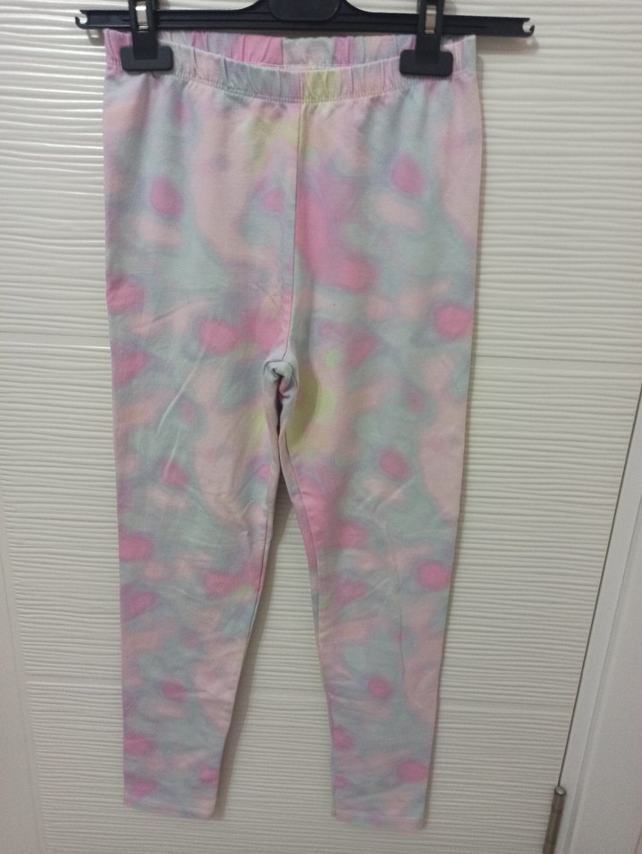 Kız Çocuk Pastel Batik Desenli Tayt - Görsel 2