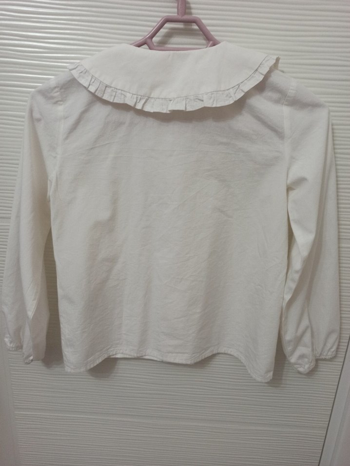 Kız Çocuk Beyaz Pamuklu Gömlek - Görsel 2