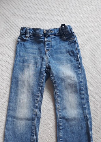 kiz Çocuk Elastik Bel Mavi Kot Pantolon - Görsel 2