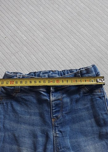 kiz Çocuk Elastik Bel Mavi Kot Pantolon - Görsel 3