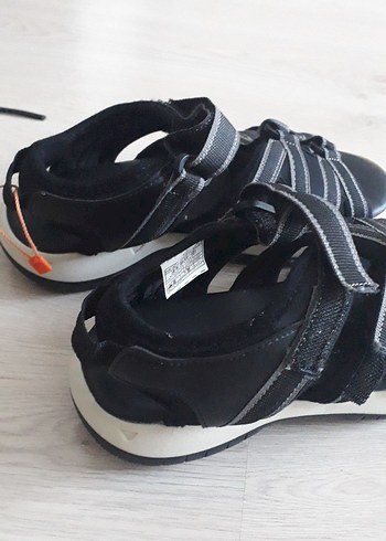 kadın  Siyah Spor Sandaletler Tokalı - Görsel 2