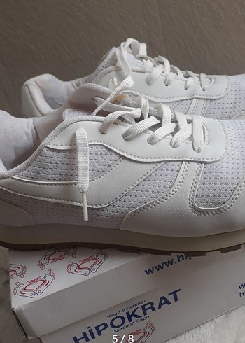 Beyaz Bağcıklı Erkek Spor Ayakkabı - Görsel 5