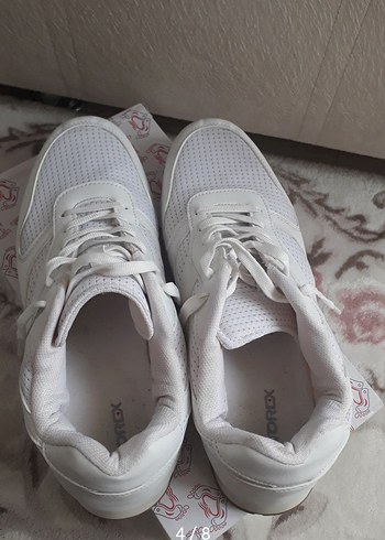 Beyaz Bağcıklı Erkek Spor Ayakkabı - Görsel 4