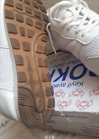 Beyaz Bağcıklı Erkek Spor Ayakkabı - Görsel 8