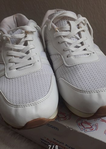 Beyaz Bağcıklı Erkek Spor Ayakkabı - Görsel 7