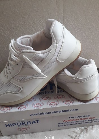 Beyaz Bağcıklı Erkek Spor Ayakkabı - Görsel 2
