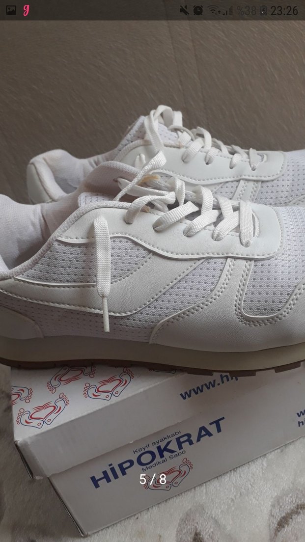 Beyaz Bağcıklı Erkek Spor Ayakkabı - Görsel 5