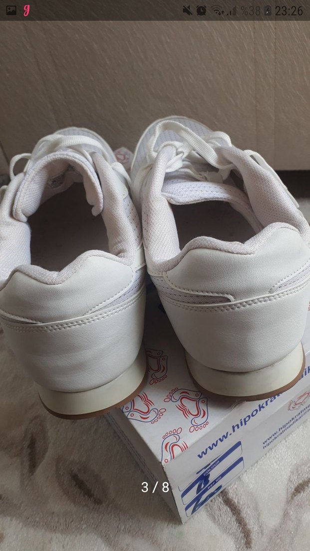 Beyaz Bağcıklı Erkek Spor Ayakkabı - Görsel 3