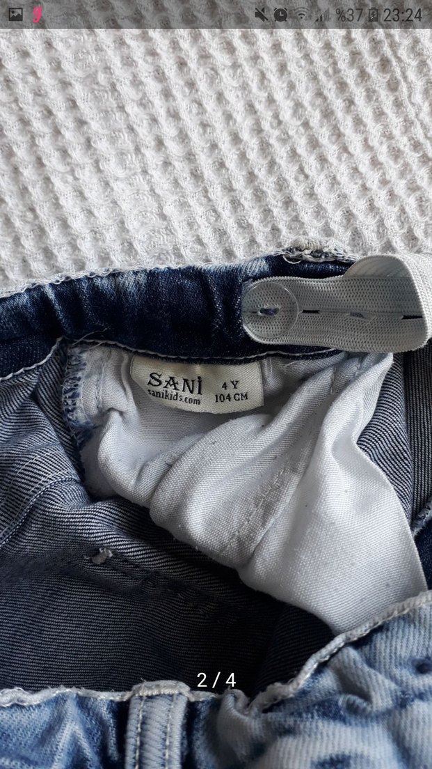 Nakışlı Düğmeli Kız çocuk  Etek - Görsel 3