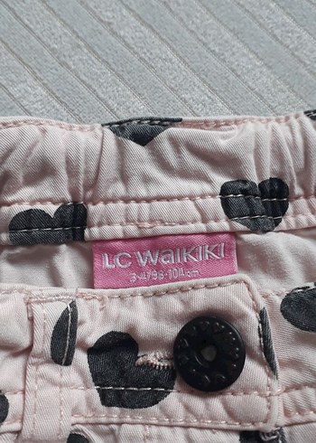 Düğmeli Pembe Kalp Desenli Kız Eteği - Görsel 4