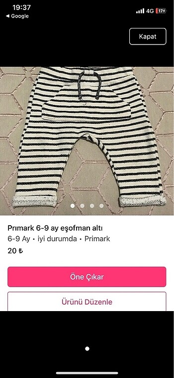 Primark Çeşitli bebek ürünleri