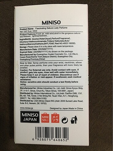 Miniso Miniso Sakura Parfüm
