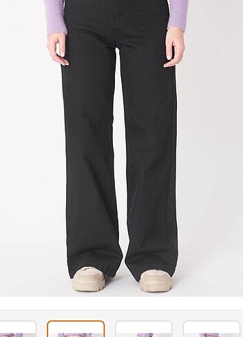 Addax siyah wide leg jeans 