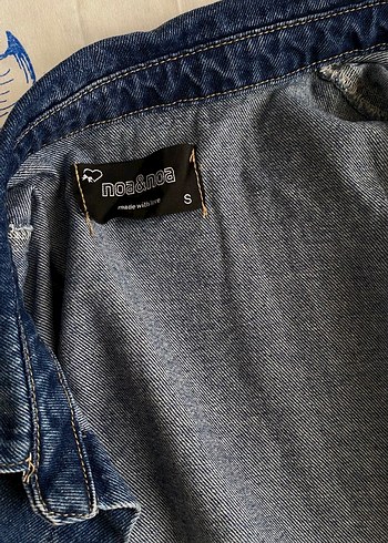 Kot Uzun Kollu Düğmeli Denim elbise - Görsel 4