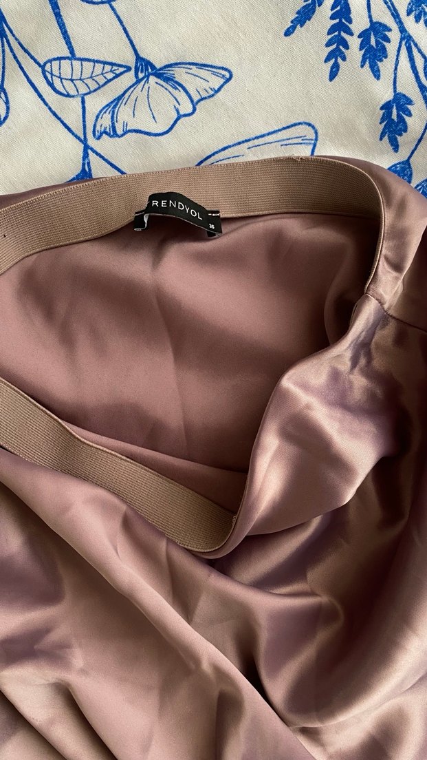 Bej Midi Kadın Uzun Etek - Görsel 2