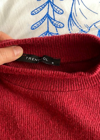 Bordo V Yakalı Uzun Kollu Kadın Elbise - Görsel 3