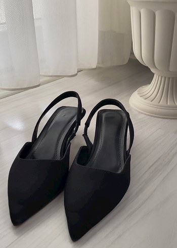 Siyah Stiletto Topuklu Kadın Klasik Ayakkabı - Görsel 3