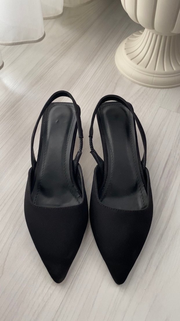 Siyah Stiletto Topuklu Kadın Klasik Ayakkabı - Görsel 2