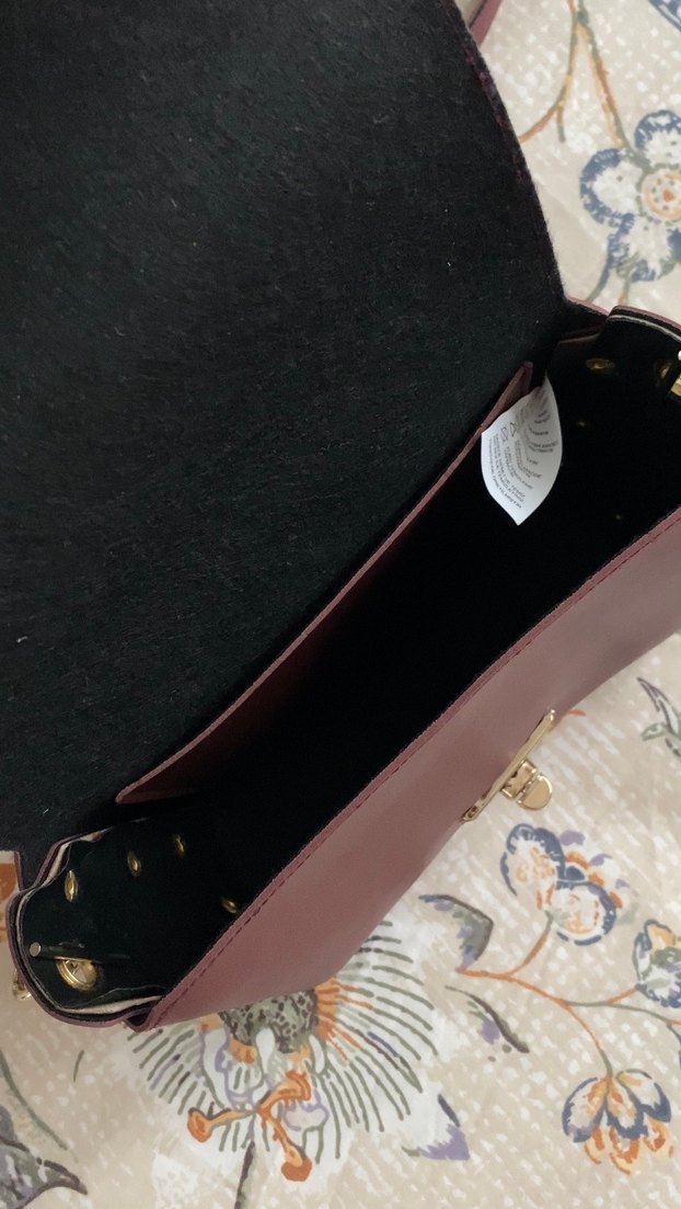 Bordo Deri Yılan Desenli Kadın Çanta - Görsel 3