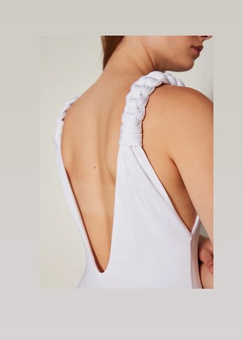 Beyaz Mini Strappy Kadın Mayo - Görsel 2