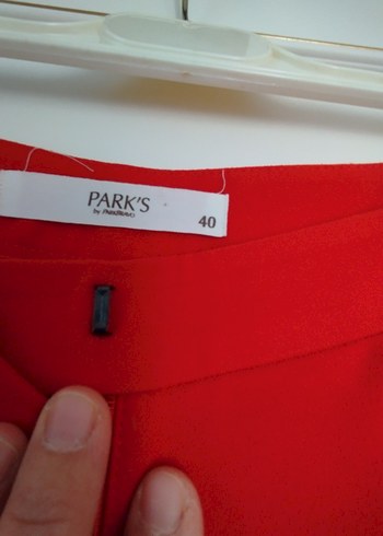 Kadın nar çiçeği Midi Kumaş Pantolon - Görsel 4