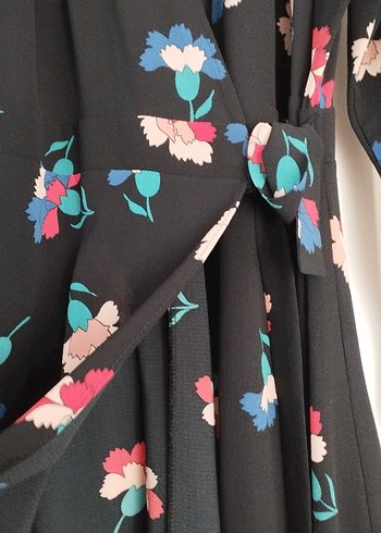 Çiçek Desenli Bohem Uzun Kollu Elbise - Görsel 2