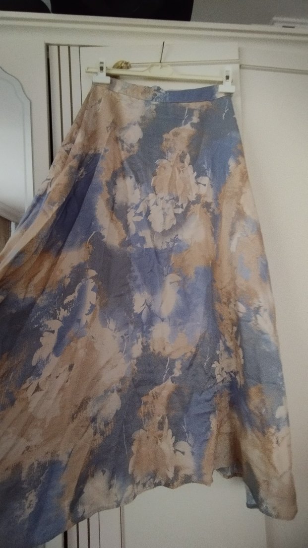 Mavi Pastel Batik Desenli Kadın Uzun Takım - Görsel 2