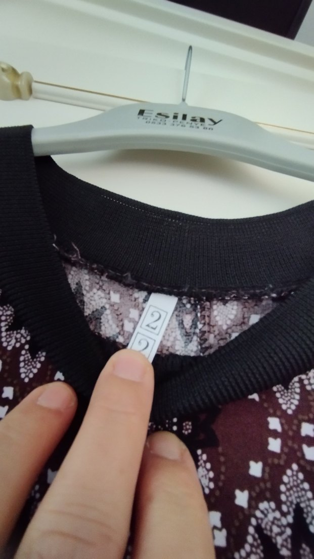 Bordo Desenli Örme Bohem Uzun Elbise - Görsel 4