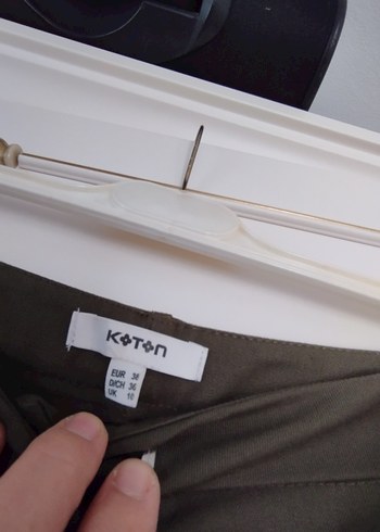 haki Kadın Ofis Kumaş Pantolon - Görsel 4