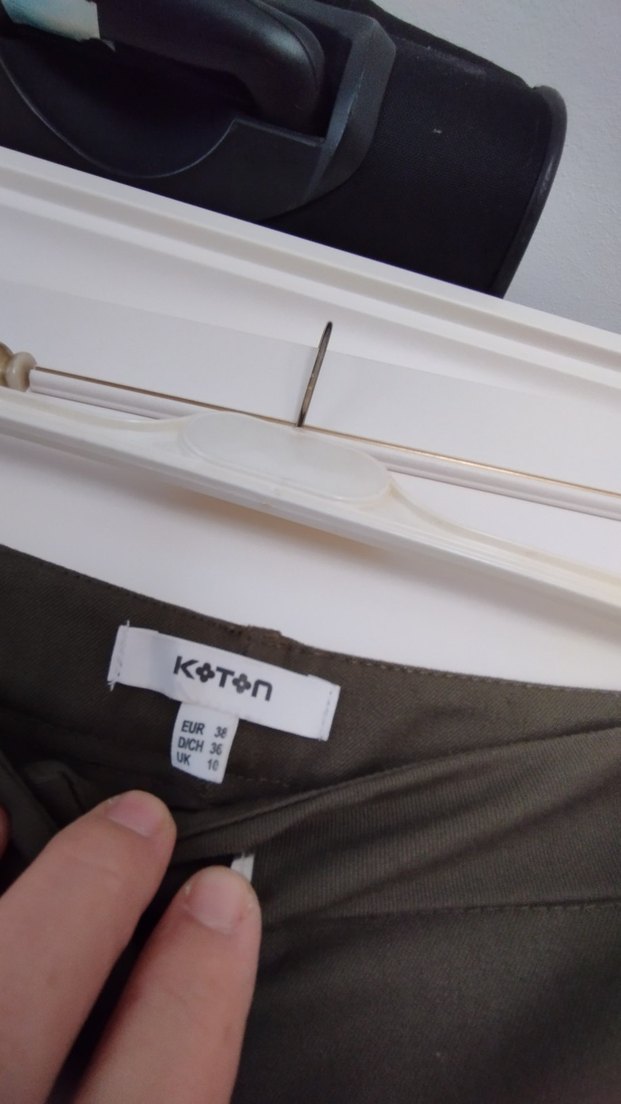 haki Kadın Ofis Kumaş Pantolon - Görsel 4