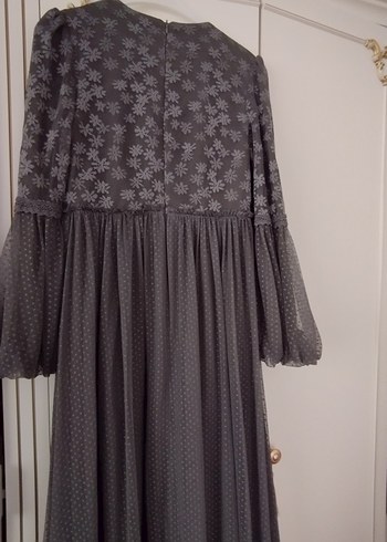 Uzun Siyah Nakışlı Bohem Elbise - Görsel 2