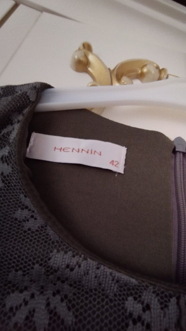 Uzun Siyah Nakışlı Bohem Elbise - Görsel 5