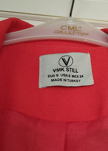 turuncu Düğmeli Uzun Kadın ceket/kap - Görsel 4