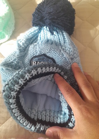 Çocuk Örgü Bere ve Eldiven Seti - Görsel 3