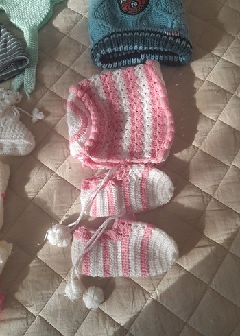 Çocuk Örgü Bere ve Eldiven Seti - Görsel 2