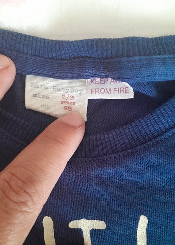24-36 Ay Beden Lacivert Baskılı Erkek Çocuk Tişörtü
