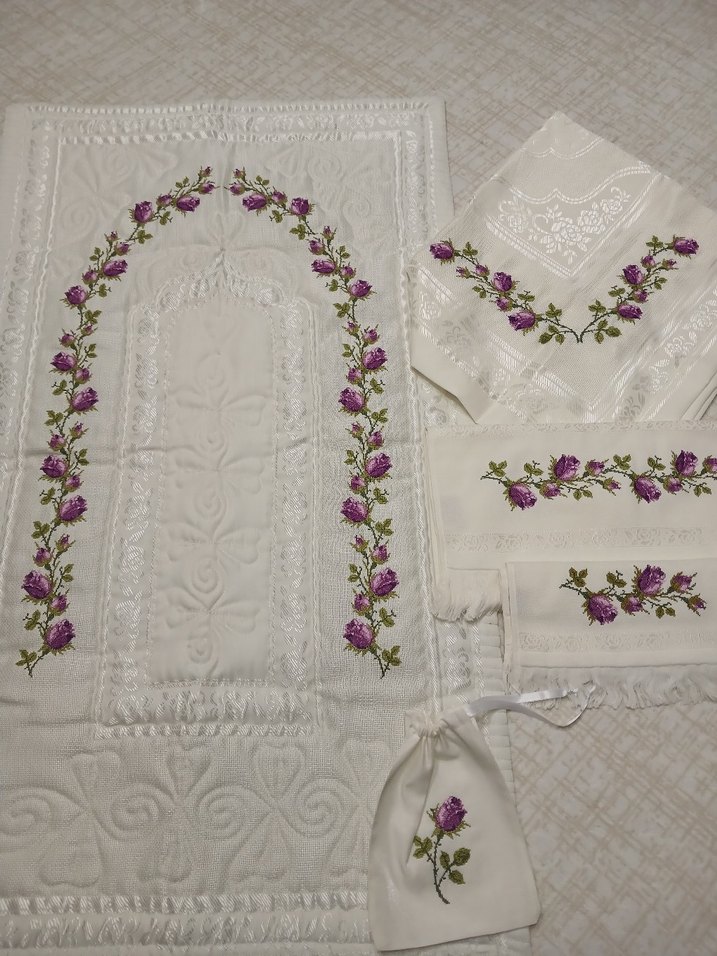 Mor Güllü  5 li set - Görsel 2