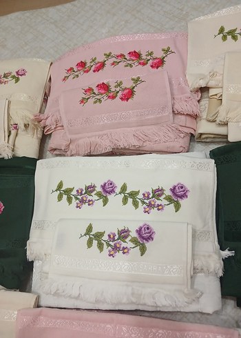 Pembe Nakışlı çeyiz seti - Görsel 3