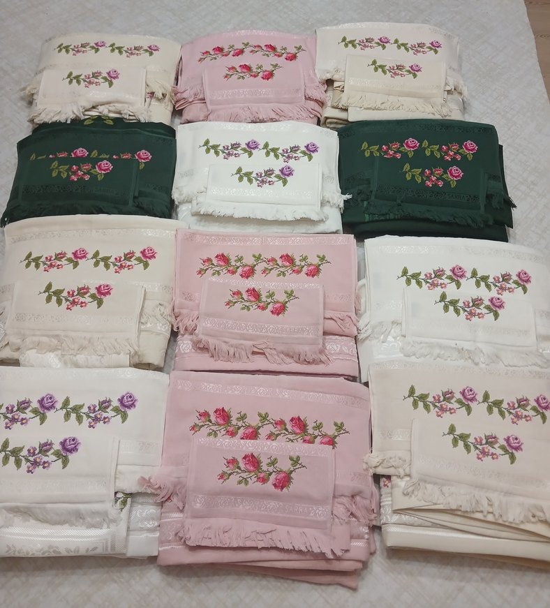 Pembe Nakışlı çeyiz seti - Görsel 5